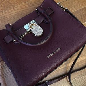 NWT Michael Korse maroon hand / crossbody bag